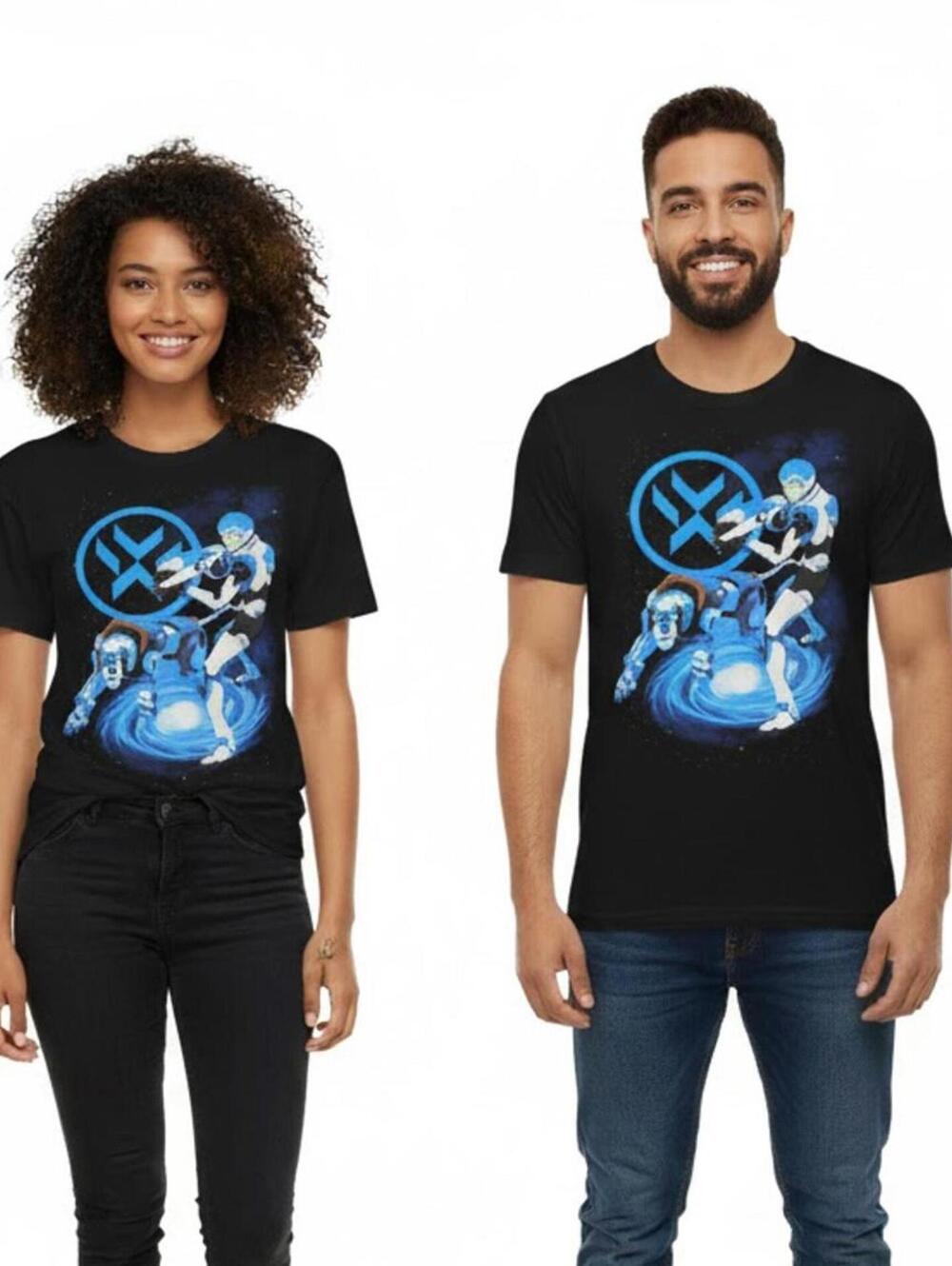 T-Shirt / Voltron Legendary Defender Black Graphic T-Shirt / XL / New